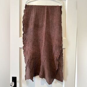 Blue Fish Crinkle Scarf in Cafe Au Lait